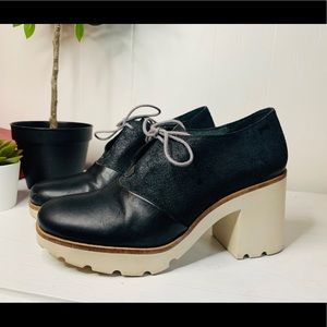 Camper Lace-Up Chunky Heels